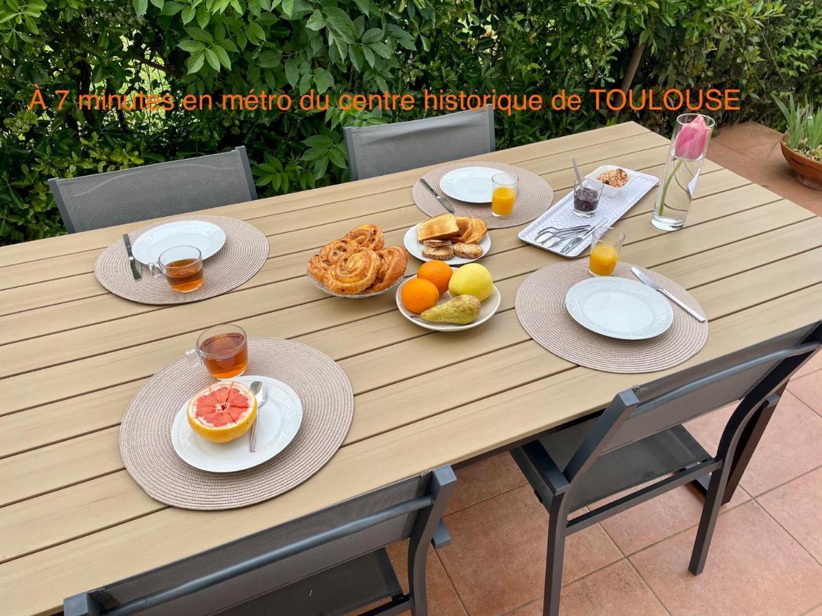 50 M2 T2 Au Calme, Lumineux, Confortable, Cosy, Climatise, Privatif Avec Parking Gratuit Et Terrasse Тулуза Экстерьер фото